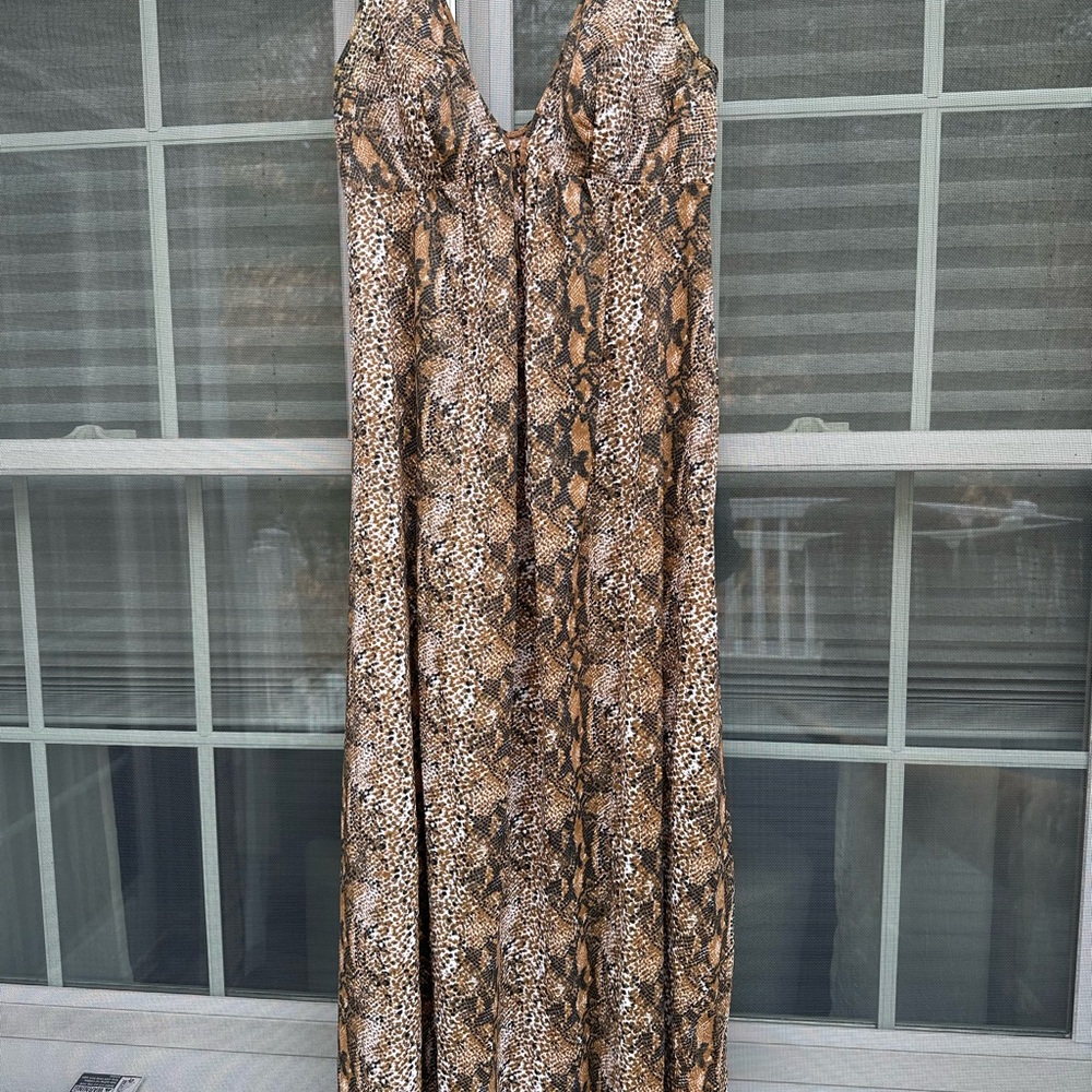 Vintage Sears Snakeprint nylon Nightgown Size 38